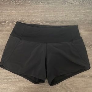 Lululemon Black Speed Up Shorts 4”